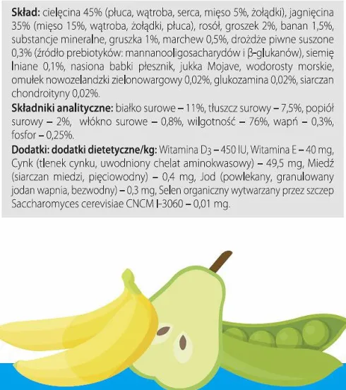 Dolina Noteci Superfood Cielęcina z jagnięciną Mokra karma dla psa op. 800g