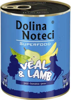 Dolina Noteci Superfood Cielęcina z jagnięciną Mokra karma dla psa op. 800g Pakiet 6szt.