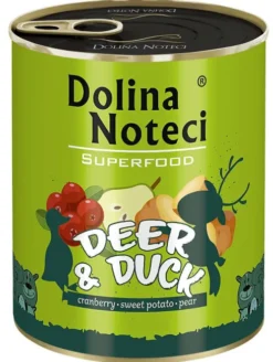 Dolina Noteci Superfood Jeleń z kaczką Mokra karma dla psa op. 800g Pakiet 6szt.