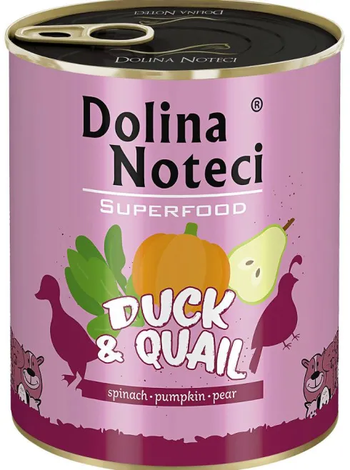 Dolina Noteci Superfood Kaczka z przepiórką Mokra karma dla psa op. 800g
