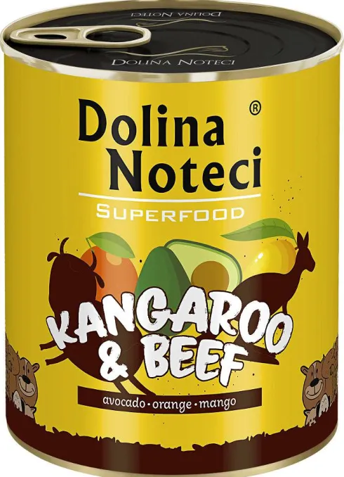 Dolina Noteci Superfood Kangur z wołowiną Mokra karma dla psa op. 800g Pakiet 6szt.