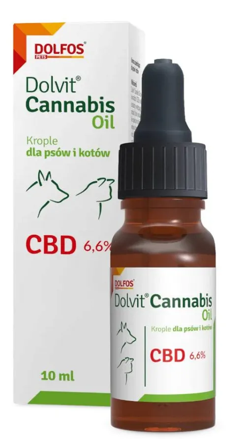 Dolvit Preparat Uzupełniający Cannabis Oil CBD 6,6% dla psa i kota poj. 10ml