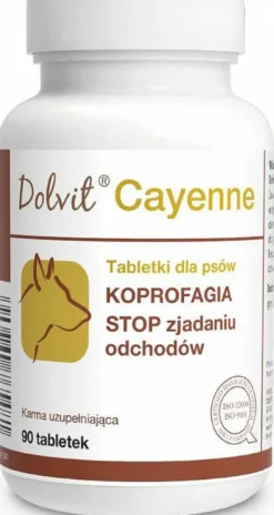 Dolvit Preparat zniechęcający do zjadania odchodów Cayenne dla psa op. 90 tabletek