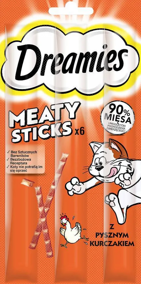 Dreamies Meaty Sticks Przysmak z kurczakiem dla kota op. 30g