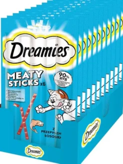 Dreamies Meaty Sticks Przysmak z łososiem dla kota op. 30g PAKIET 14szt.