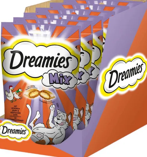 Dreamies Mix Przysmak z kurczakiem i kaczką dla kota op. 60g Pakiet 6szt.