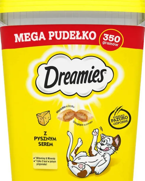Dreamies Przysmak Mega Pudełko Pyszny Ser dla kota op. 350g