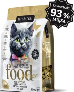 Dr Malou Kitten Kurczak z kozim mlekiem Liofilizowana Karma dla kociąt op. 1kg
