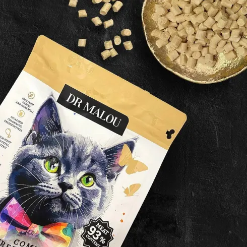 Dr Malou Kitten Kurczak z kozim mlekiem Liofilizowana Karma dla kociąt op. 1kg