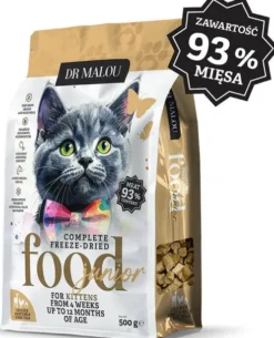 Dr Malou Kitten Kurczak z kozim mlekiem Liofilizowana Karma dla kociąt op. 500g