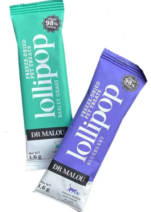 Dr Malou Przysmak Lollipop Liofilizowany lizak Mix smaków* dla kota op. 1szt
