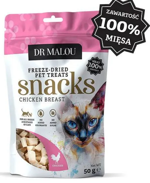 Dr Malou Przysmak Pierś z kurczaka dla kota op. 50g