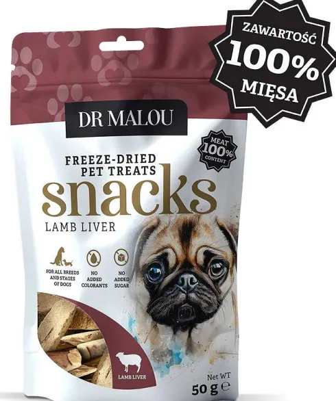 Dr Malou Przysmak Wątroba Jagnięca dla psa op. 50g