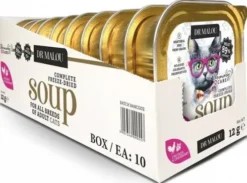 Dr Malou Soup Chicken&Cranberry Liofilizowana Karma dla kota op. 12g Pakiet 10szt.