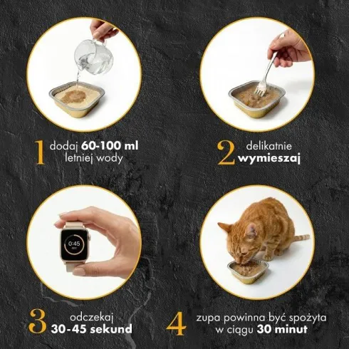 Dr Malou Soup Chicken&Egg Yolk Liofilizowana Karma dla kota op. 12g Pakiet 10szt.