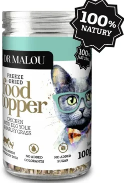 Dr Malou Topper Chicken&Egg Yolk&Barley Grass Liofilizowana Posypka dla kota op. 100g