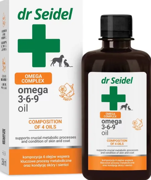 Dr Seidel Olej Omega 3-6-9 dla psa i kota poj. 250ml