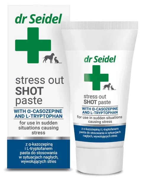 Dr Seidel Preparat uspokajający Stress out SHOT paste dla psa i kota op. 30g WYPRZEDAŻ