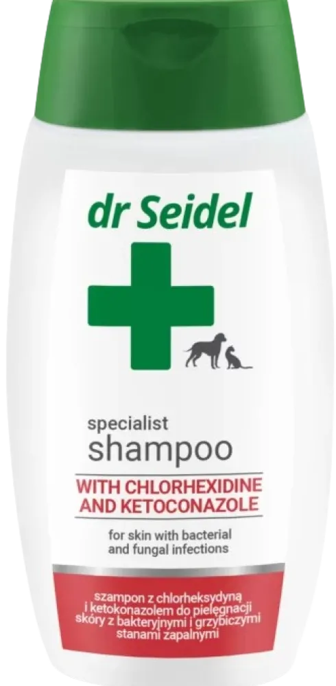 Dr Seidel Szampon z chlorheksydyną i ketokonazolem dla psa poj. 220ml