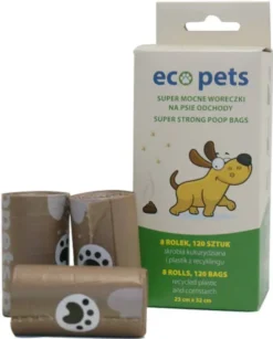 Eco Pets Ekologiczne woreczki na ekskrementy dla psa op. 120szt. (8 rolek)