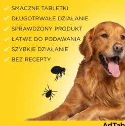 Elanco AdTab Tabletka na kleszcze i pchły 450mg dla psa o wadze 11kg-22kg op. 1szt. Pakiet 3szt.