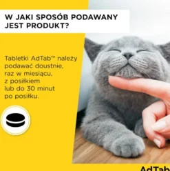 Elanco AdTab Tabletka na kleszcze i pchły 12mg dla kota o wadze 0.5kg-2kg op. 1szt.