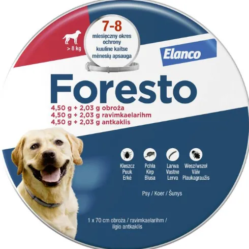 Elanco Foresto Obroża na kleszcze i pchły dla psa powyżej 8kg dł. 70cm