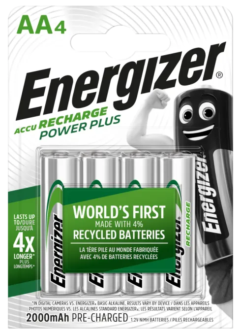 Energizer ACCU Recharge Power Plus Akumulatorki Ni-MH LR6 / AA 2000mAh op. 4szt. WYPRZEDAŻ