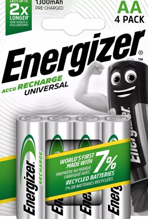 Energizer ACCU Recharge Universal Akumulatorki Ni-MH LR6 / AA 1300mAh op. 4szt. WYPRZEDAŻ