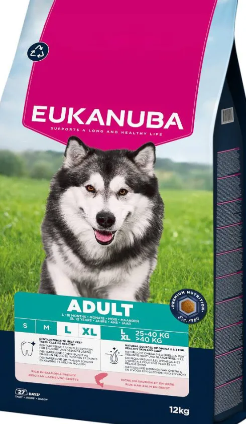 Eukanuba Adult Large&Extra Large Salmon&Barley Sucha Karma dla psa op. 12kg
