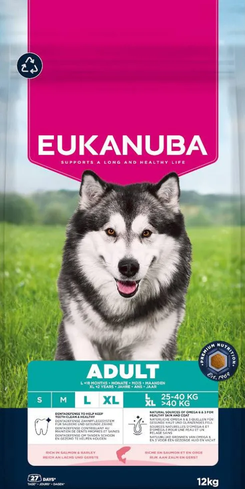 Eukanuba Adult Large&Extra Large Salmon&Barley Sucha Karma dla psa op. 12kg
