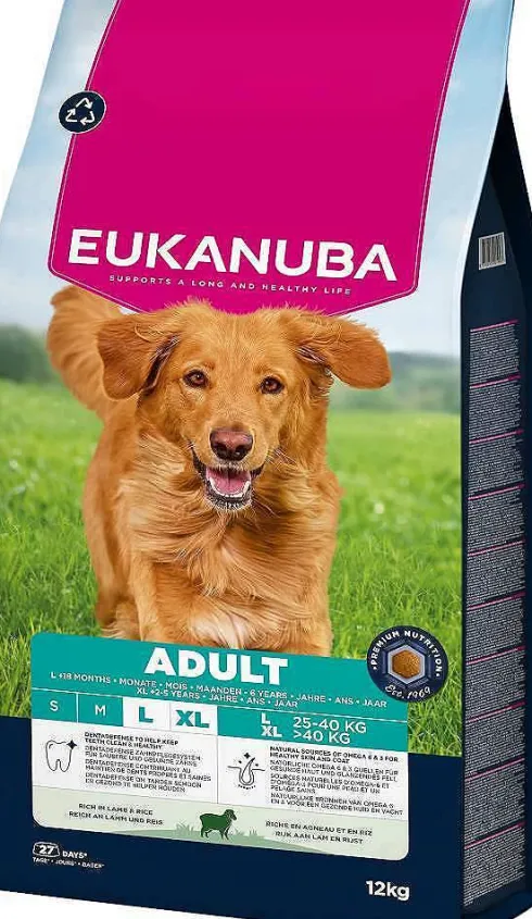 Eukanuba Adult Large&Giant Lamb&Rice Sucha Karma dla psa op. 12kg MEGA-PAK