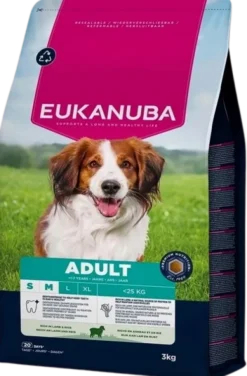 Eukanuba Adult Small&Medium Lamb&Rice Sucha Karma dla psa op. 3kg