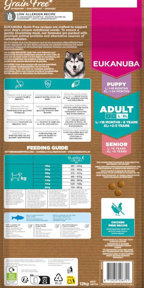 Eukanuba Grain Free Adult Large&Extra Large Ocean Fish Sucha Karma dla psa op. 12kg