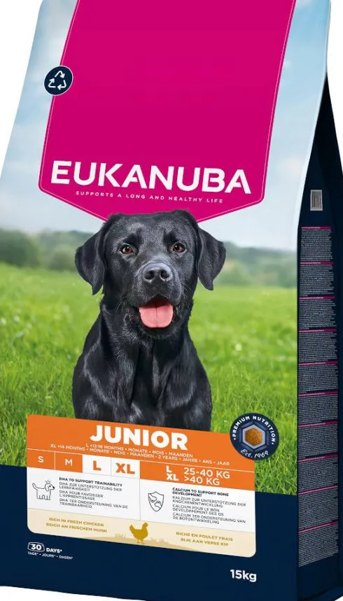 Eukanuba Junior Large&Extra Large Sucha Karma dla szczeniaka op. 2x15kg MEGA-PAK