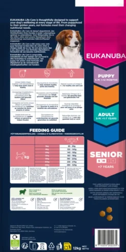 Eukanuba Senior S/M Lamb&Rice Sucha Karma dla psa op. 12kg