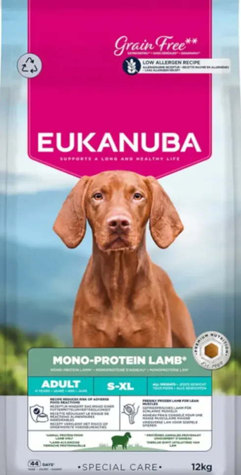 Eukanuba Special Care Adult Mono-Protein Lamb Sucha Karma dla psa op. 2x12kg MEGA-PAK