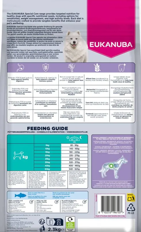 Eukanuba Special Care Adult Sensitive Skin Sucha Karma dla psa op. 2.3kg