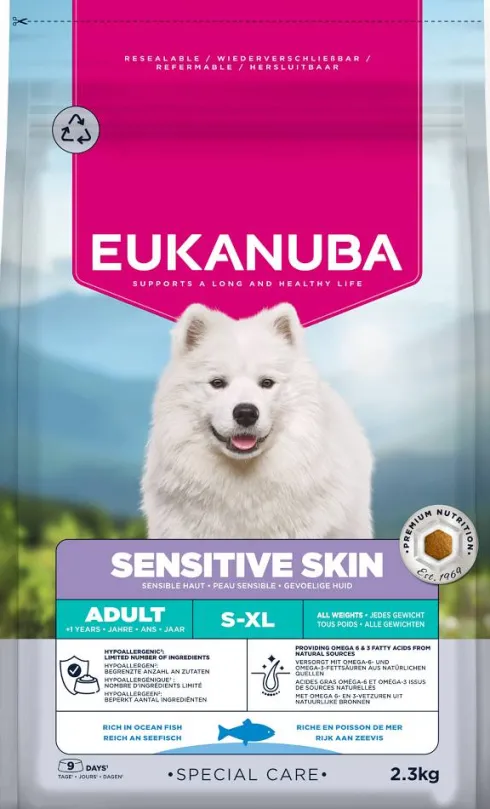 Eukanuba Special Care Adult Sensitive Skin Sucha Karma dla psa op. 2.3kg