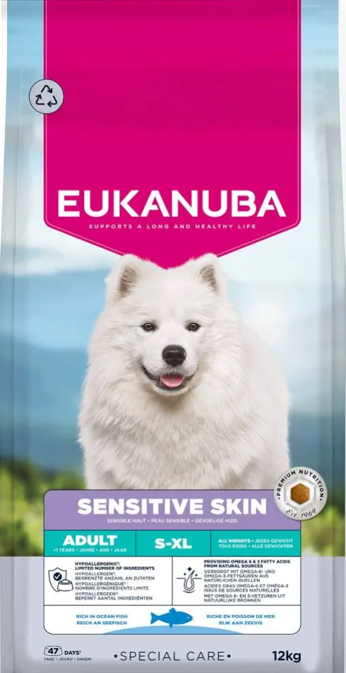 Eukanuba Special Care Adult Sensitive Skin Sucha Karma dla psa op. 2x12kg MEGA-PAK