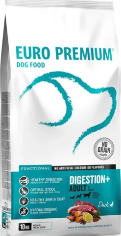 Euro Premium Adult Digestion+ Kaczka Sucha Karma dla psa op. 10kg