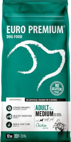 Euro Premium Adult Medium Chicken&Rice Sucha Karma dla psa op. 12kg