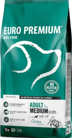 Euro Premium Adult Medium Chicken&Rice Sucha Karma dla psa op. 12kg