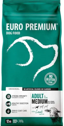 Euro Premium Adult Medium Lamb&Rice Sucha Karma dla psa op. 12kg