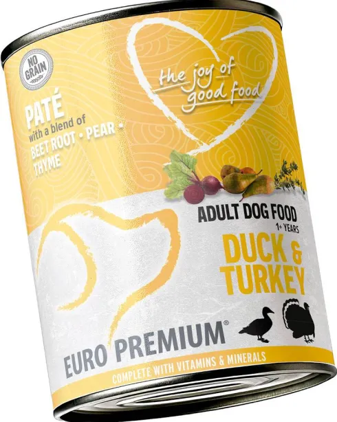 Euro Premium Pate Adult Duck&Turkey Mokra Karma dla psa op. 400g WYPRZEDAŻ