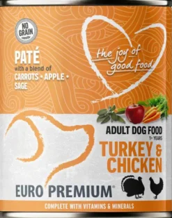 Euro Premium Pate Adult Turkey&Chicken Mokra Karma dla psa op. 400g Pakiet 6szt. WYPRZEDAŻ