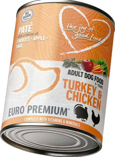 Euro Premium Pate Adult Turkey&Chicken Mokra Karma dla psa op. 400g WYPRZEDAŻ