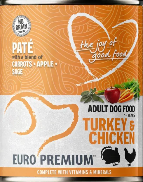Euro Premium Pate Adult Turkey&Chicken Mokra Karma dla psa op. 400g WYPRZEDAŻ
