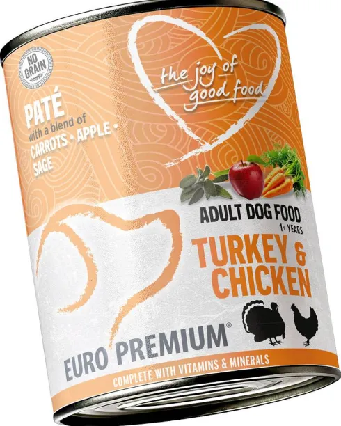 Euro Premium Pate Adult Turkey&Chicken Mokra Karma dla psa op. 400g WYPRZEDAŻ