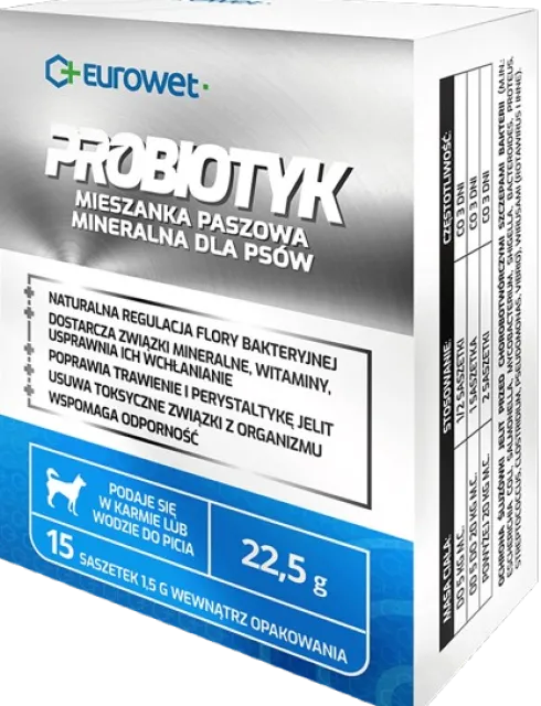 Eurowet Probiotyk dla psa w saszetkach op. 15x1.5g